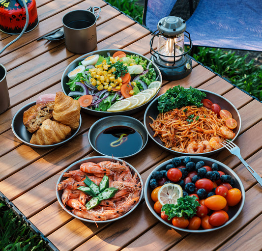 Boundless Voyage Titanium Camping Plates – Ultralight TA1 Titanium Dinner Plates for Camping, Hiking, Backpacking & Everyday Dining