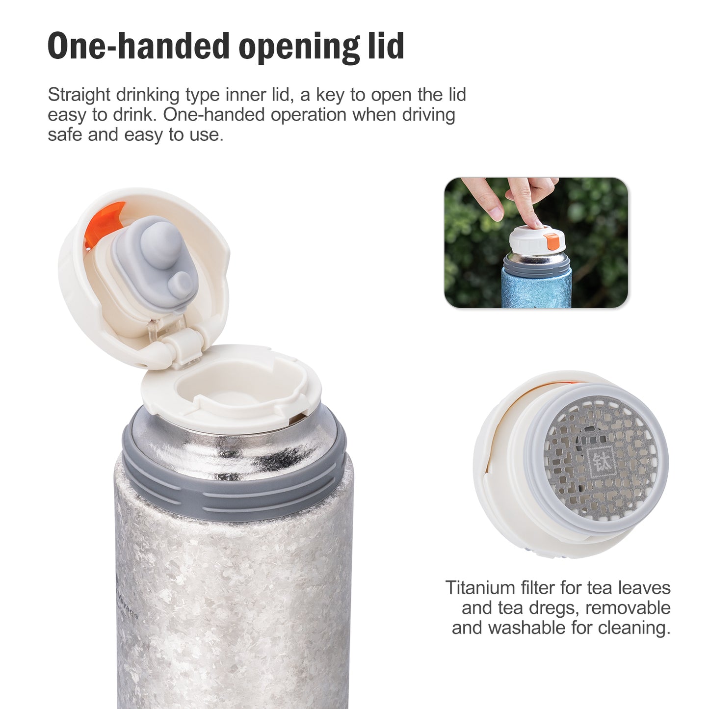 Boundless Voyage 500ml Titanium Insulated Water Bottle | Ultralight Double-Walled Leakproof Drinkware for Camping & Hiking | Christmas & Thanksgiving Gift Idea