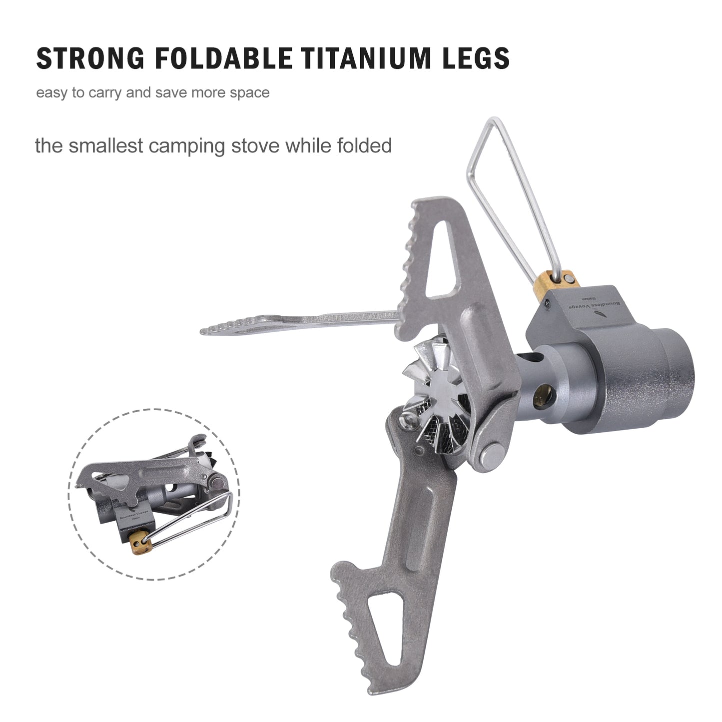 Boundless Voyage Titanium Stove Mini Camping Stove For Outdoor Light Weight