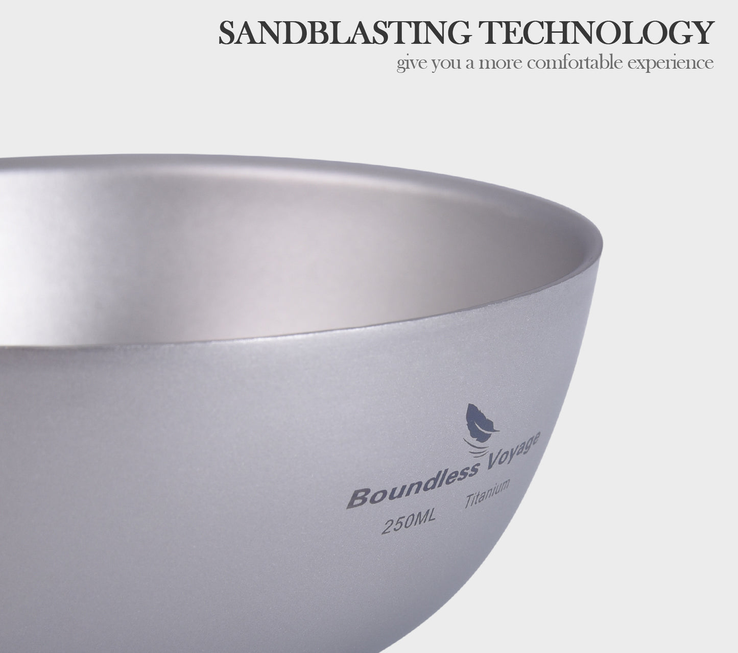 Boundless Voyage Titanium Double-Wall Bowl For Home Outdoor Camping Tableware 250ml