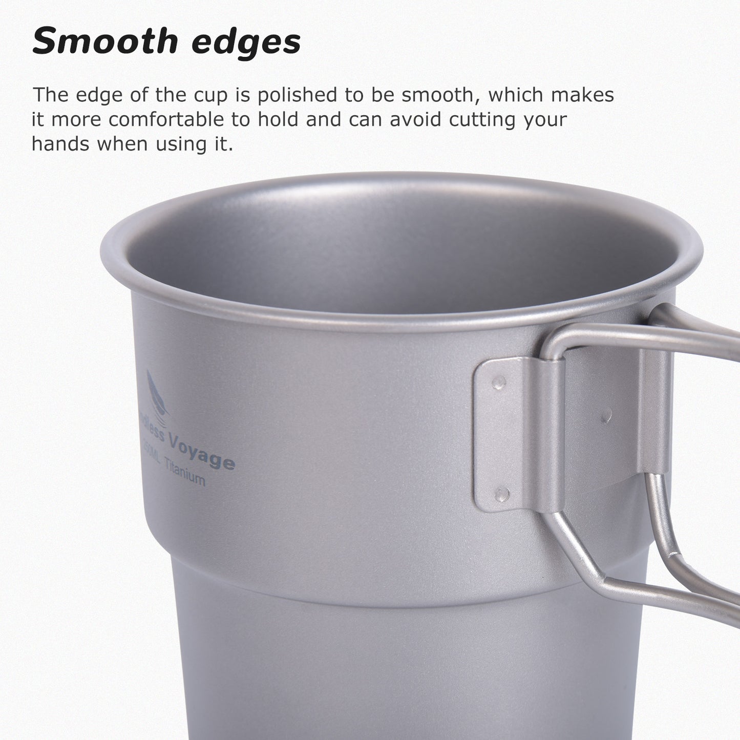 Boundless Voyage Titanium Coffee Cup Portable Water Mug Outdoor Single Wall