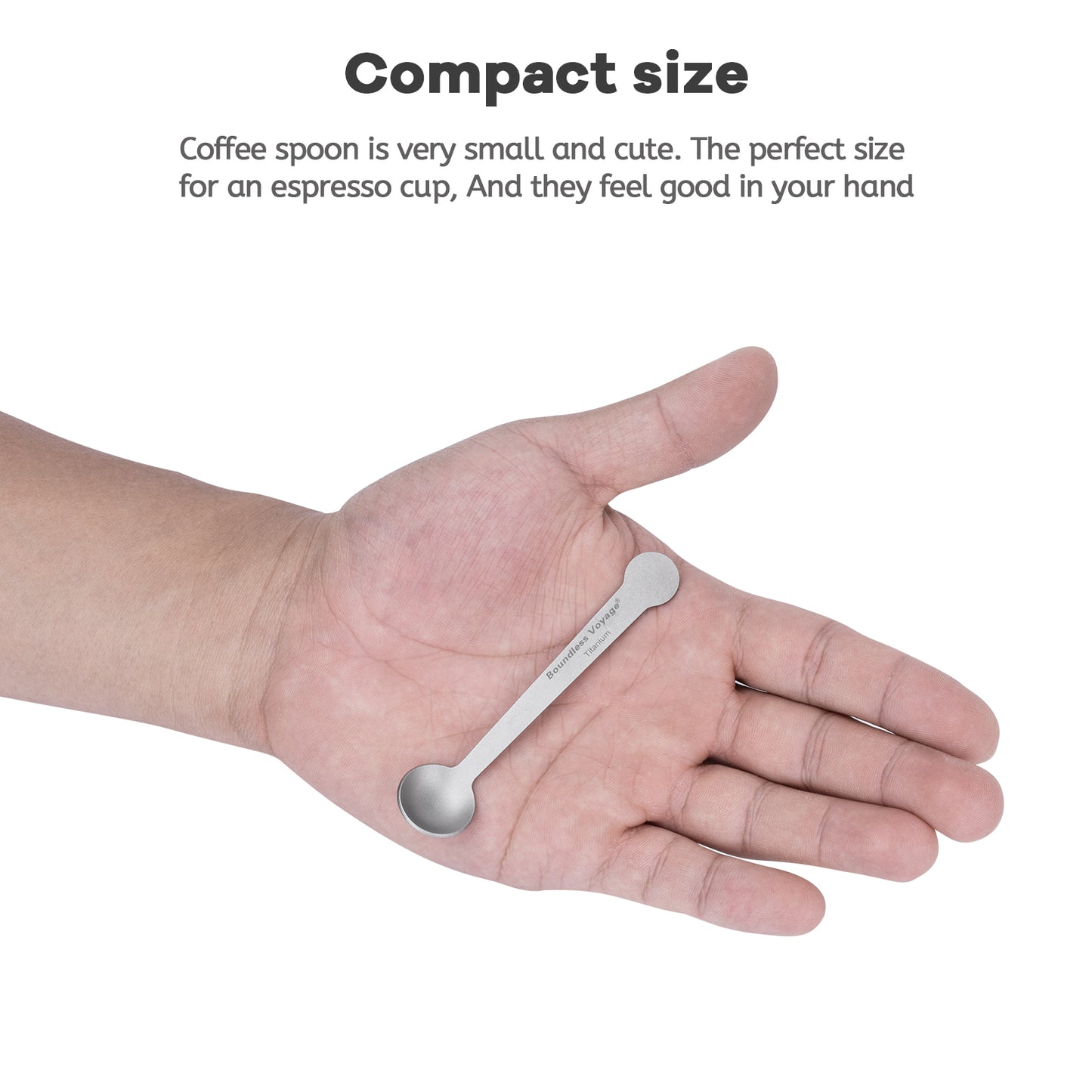 Boundless Voyage Titanium Mini Coffee Spoon , Small Spoons for Dessert,Tea, Sugar& Jam, Party Supplies