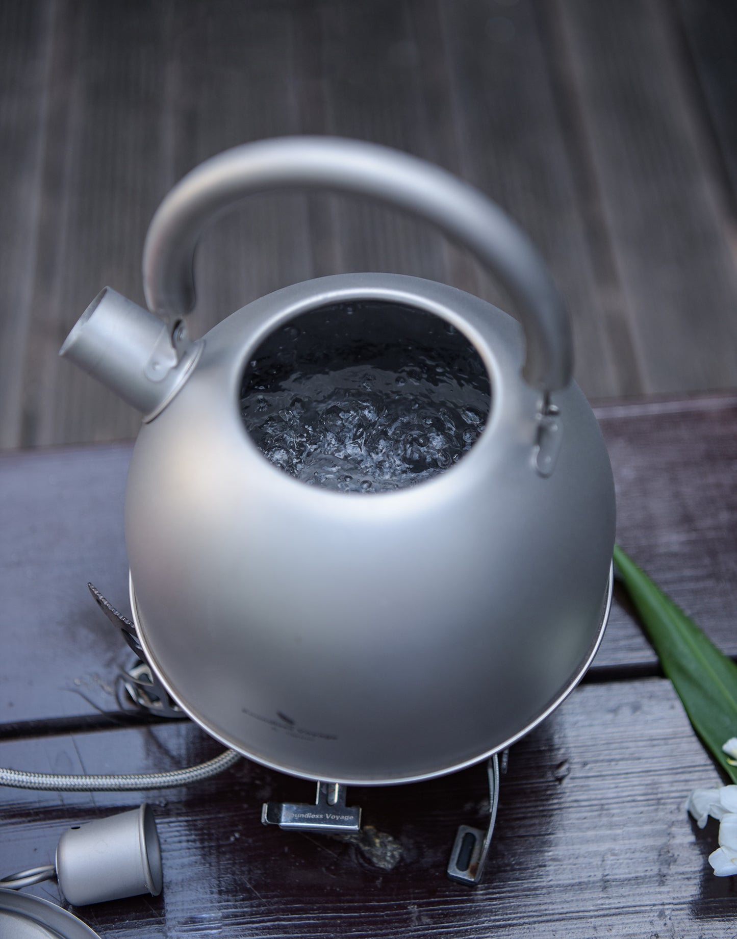Boundless Voyage 2L Ultralight Titanium Whistling Kettle | Food-Grade TA1 Tea Pot for Family Camping, RV & Home | Fast Boiling & Anti-Ru