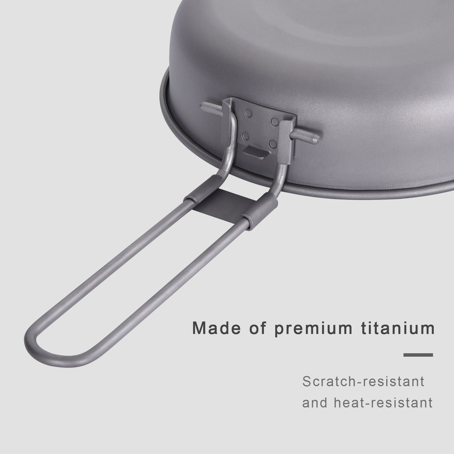 Boundless Voyage Titanium Frying Pan 5 inch Lightweight Nonstick Outdoor Camping Cookware