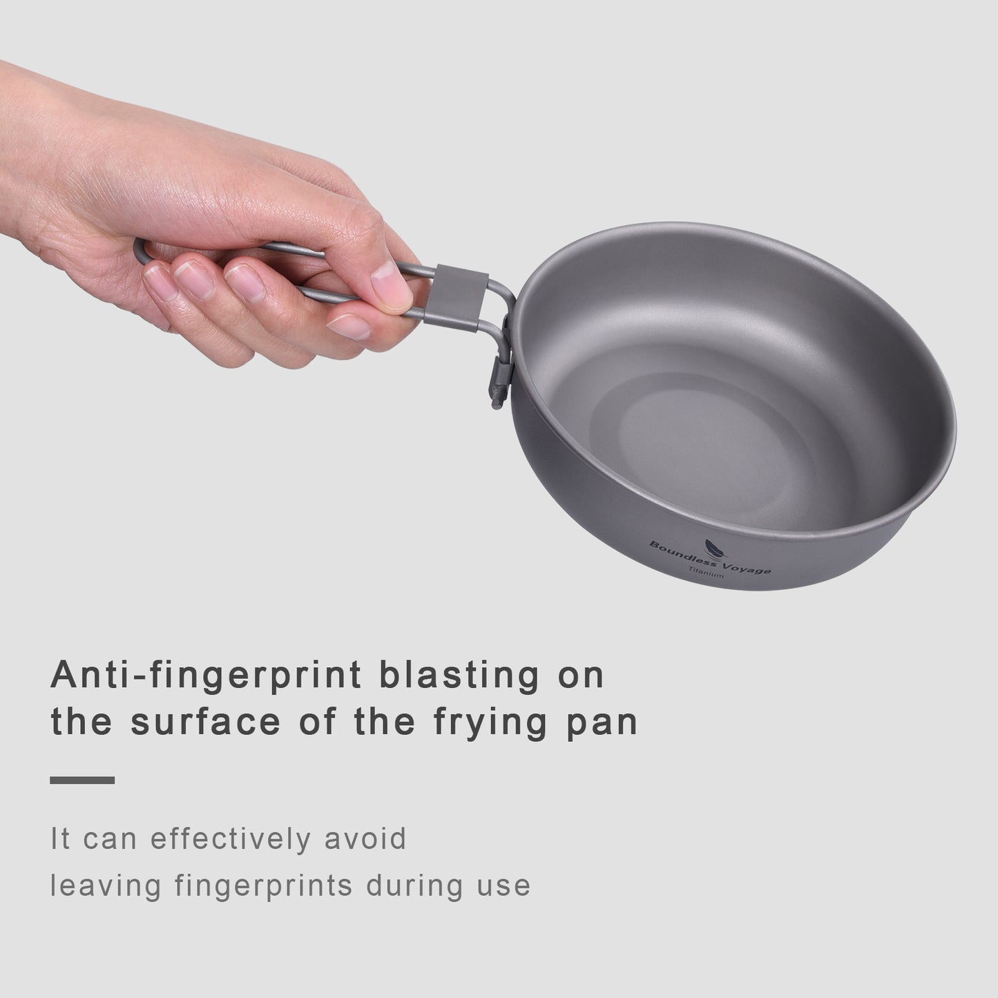 Boundless Voyage 5-inch Titanium Frying Pan – Lightweight, Nonstick Outdoor Camping Cookware | Ultralight & Durable for Backpacking & Hiking