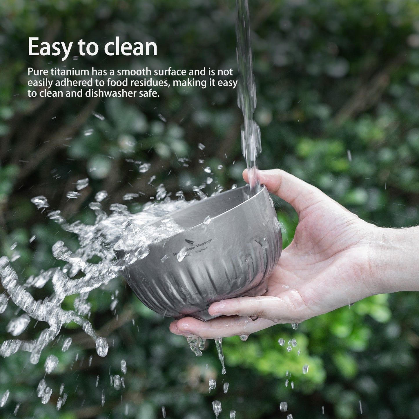 Boundless Voyage 350ml Titanium Double-Walled Bowl – Ultralight Insulated Camping Tableware for Rice, Soup & Oatmeal