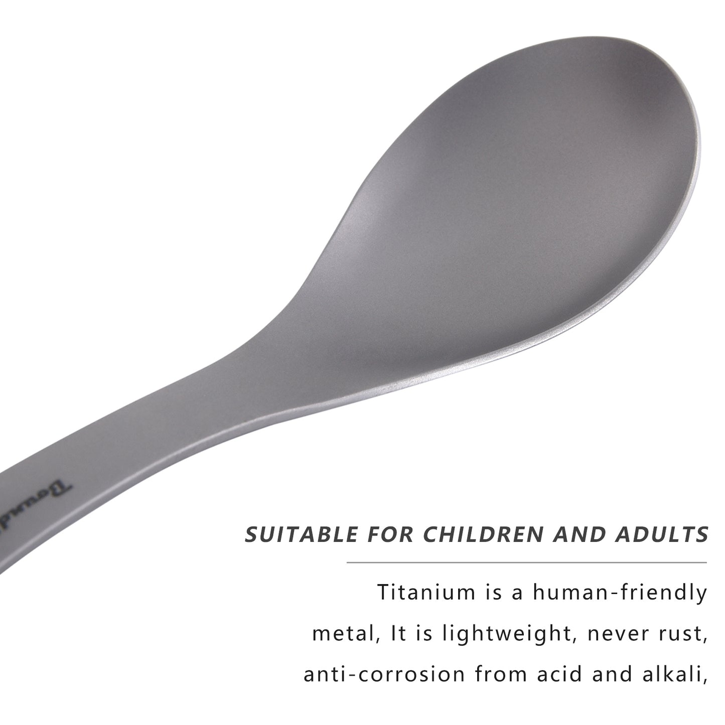 Boundless Voyage Titanium Spoon For Home Outdoor Camping Ultralight Cutlery for Soup Portable tableware