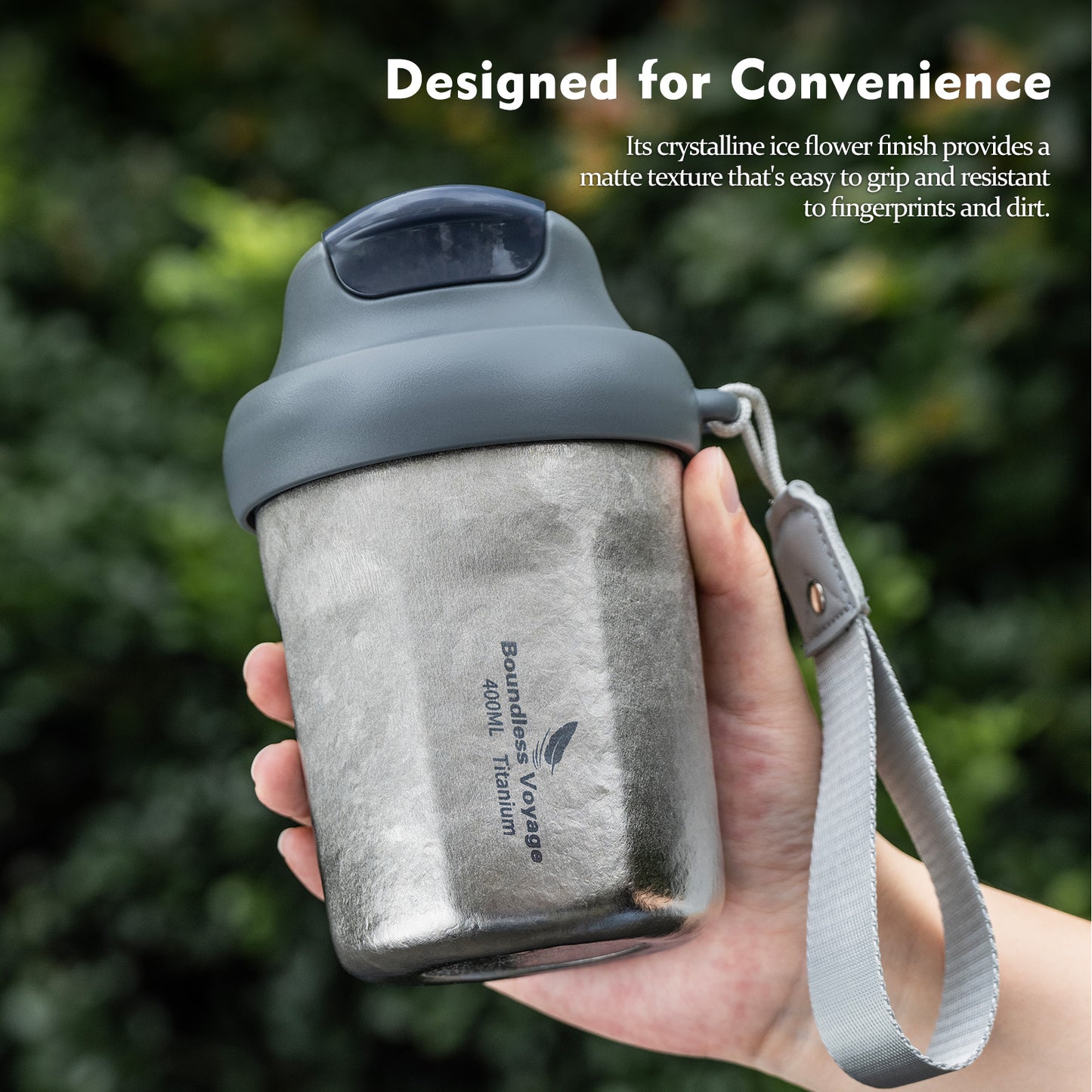 Boundless Voyage Titanium Vacuum Insulated Travel Mug – Spill-Proof Thermos Cup with Lid for Hot & Cold Coffee, Tea, Beer