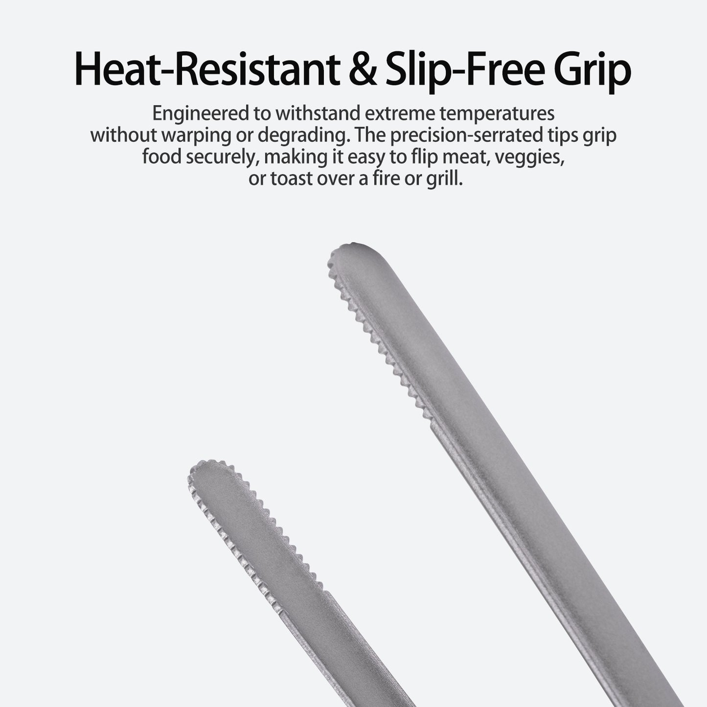 Boundless Voyage Titanium BBQ Tongs, Ultralight Heat-Resistant & Rustproof Titanium Grilling Tongs for Camping, Hiking, Outdoor Cooking