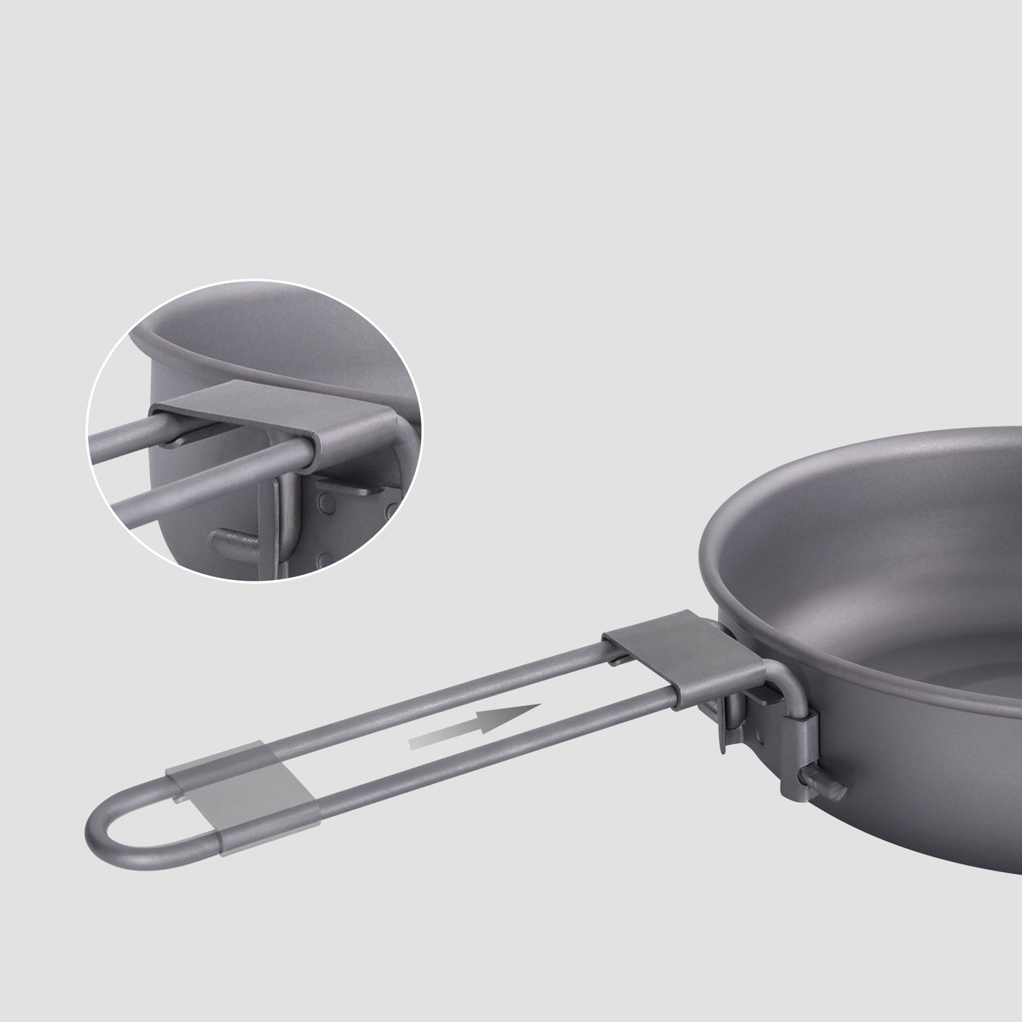 Boundless Voyage Titanium Frying Pan 5 inch Lightweight Nonstick Outdoor Camping Cookware