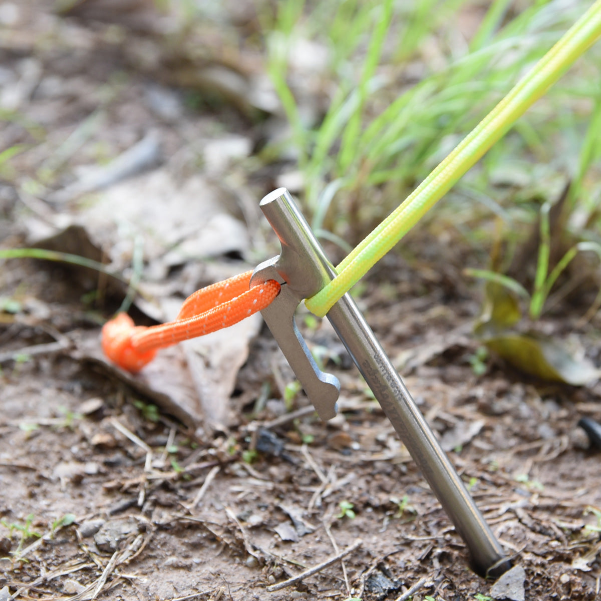 Boundless Voyage Titanium alloy Tent Stake for Outdoor Camping 35CM Tent Pegs Lightweight 6PCS