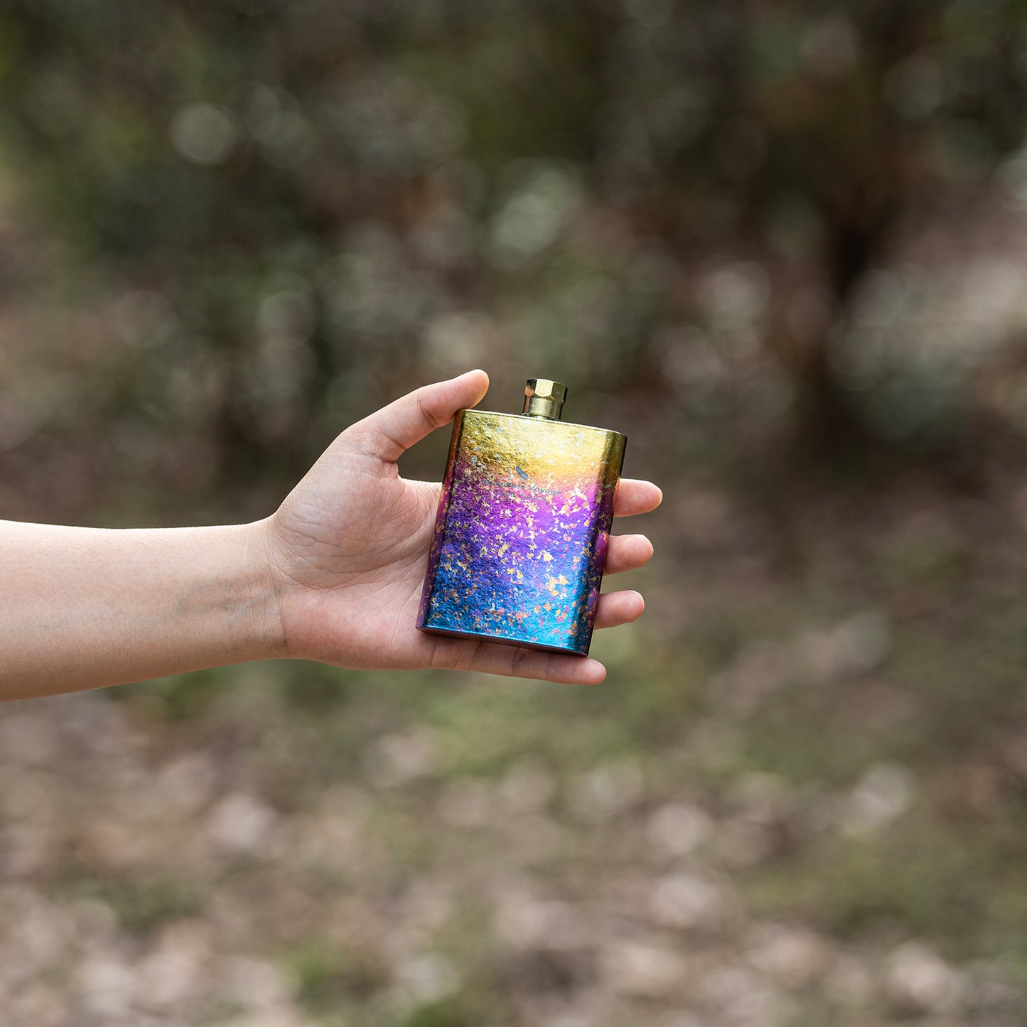 Boundless Voyage Titanium Colorful Flask Ultralight Mini Ti Flagon for Outdoor Travel Water Juice Whiskey Wine Pot Bottle 100ml
