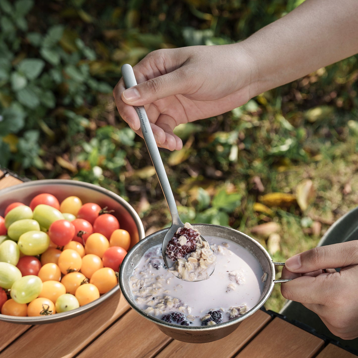 Boundless Voyage Titanium Camping Cutlery Set – Eco-Friendly Knife, Fork & Spoon | Durable Tableware for Home, Travel & Outdoor Use
