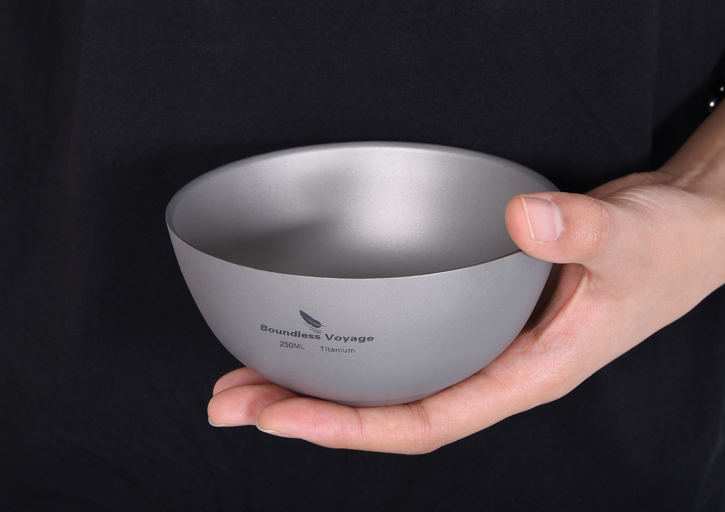 Boundless Voyage Titanium Double-Wall Bowl For Home Outdoor Camping Tableware 250ml