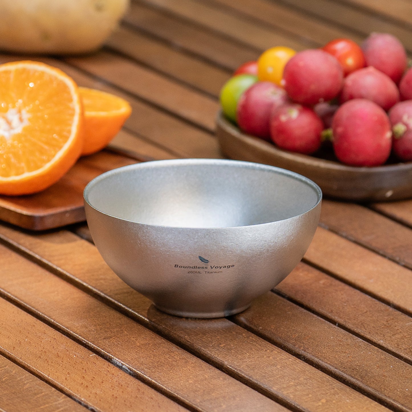 Boundless Voyage 260ml Titanium Double-Wall Bowl – Ultralight Insulated Camping Tableware for Outdoor & Everyday Use