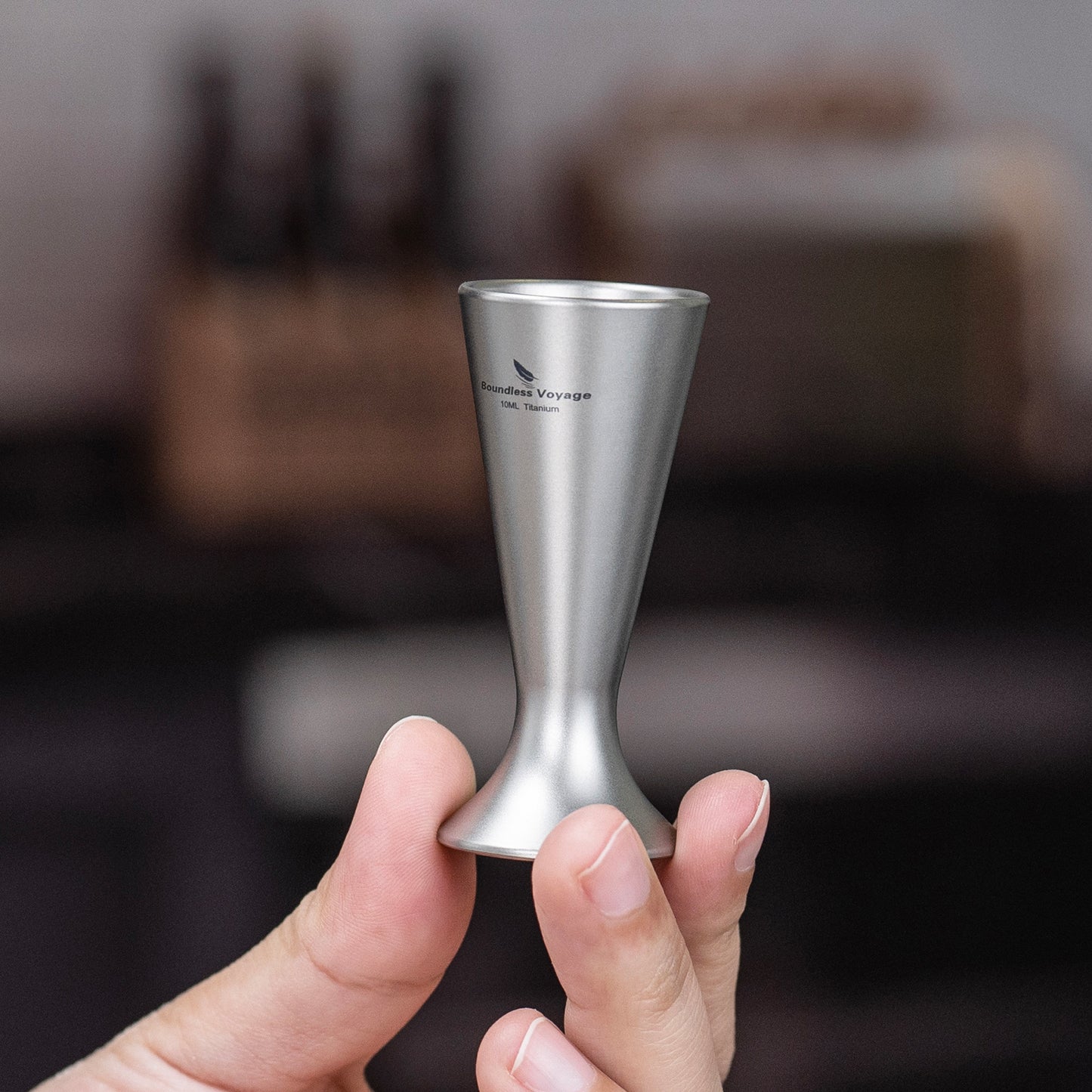 Boundless Voyage Titanium Shot Glasses – Ultralight Mini Tequila & Whiskey Cups, Durable Travel Drinkware for Camping, Parties & Bar Use