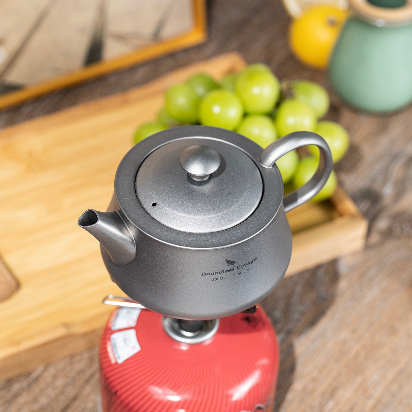 Boundless Voyage 300ml Titanium Kettle Portable Reusable Travel Coffee Tea Kettle