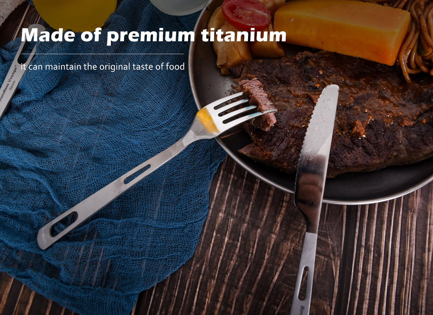Boundless Voyage Titanium Fork – Ultralight Camping Cutlery for Outdoor & Everyday Use