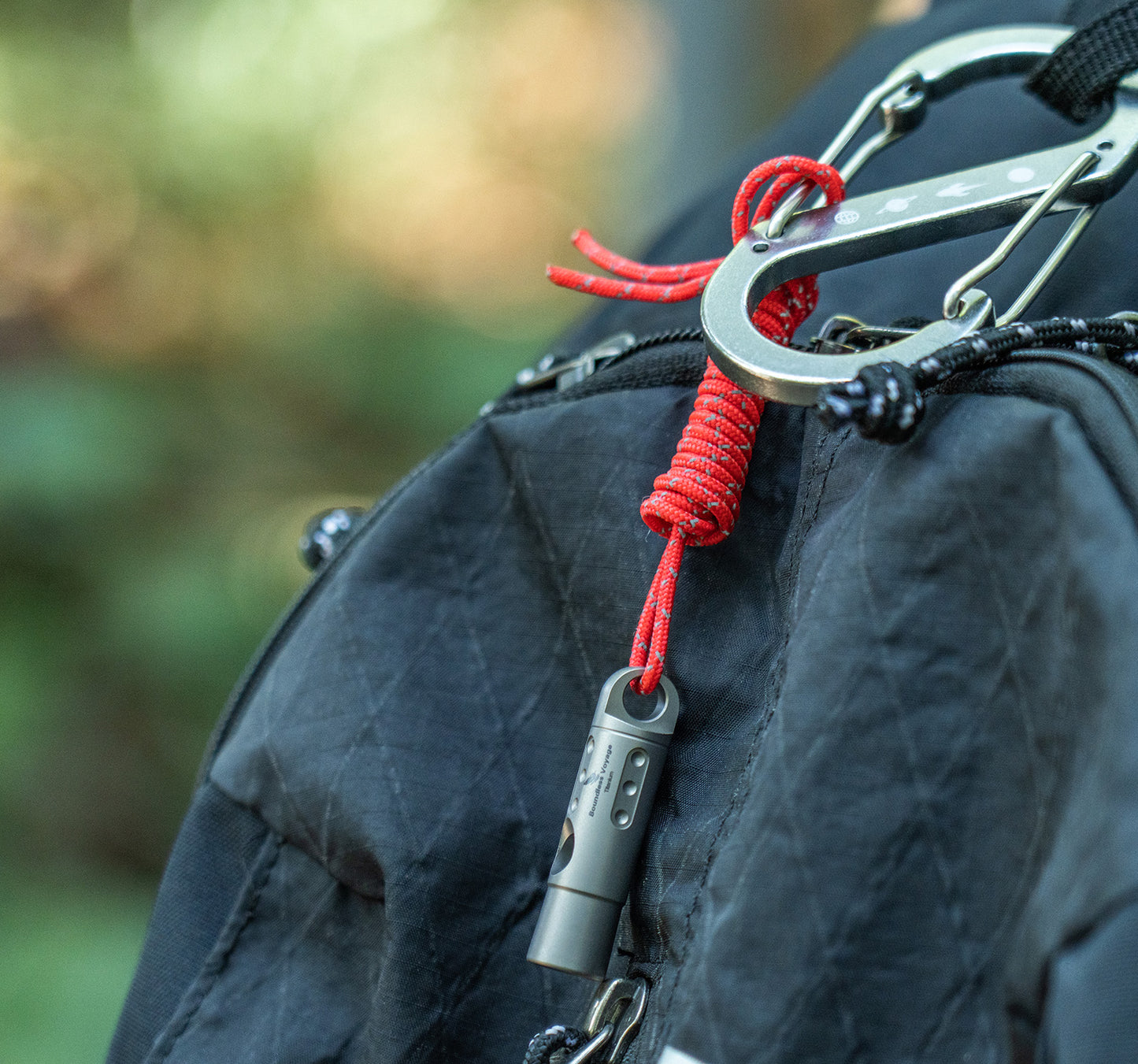 Boundless Voyage TA1 Titanium Emergency Survival Whistle – Ultra-Loud Safety Whistle with Lanyard for Camping, Hiking, Coaching & Outdoor Rescue