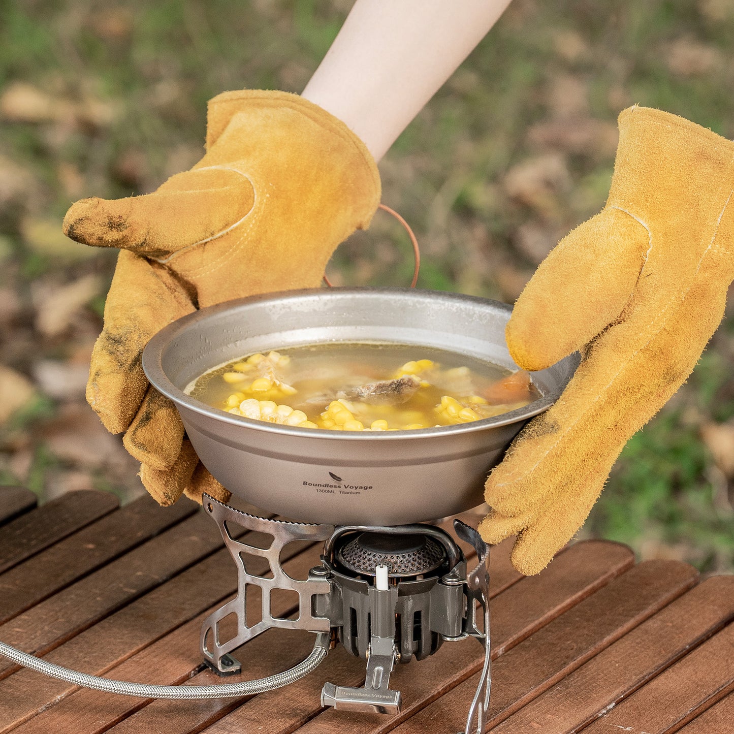 Boundless Voyage Titanium Bowl 500ml – Ultralight & Portable Camping Tableware for Outdoor Adventures