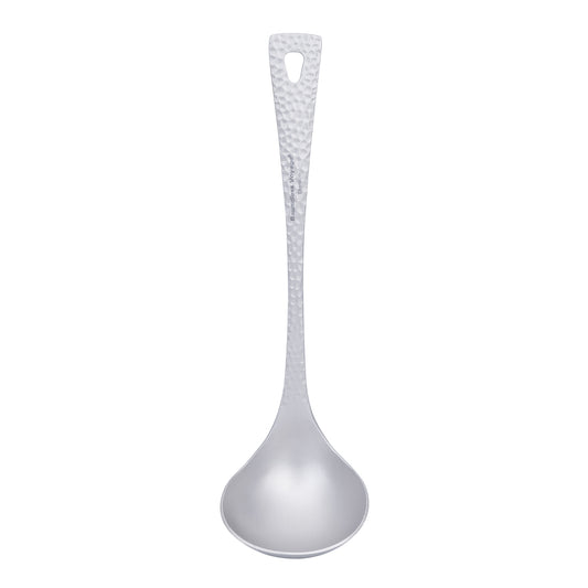 Boundless Voyage Titanium Soup Spoon – Ultralight Camping Spoon with Embossed Handle for Hiking & Outdoor Dining