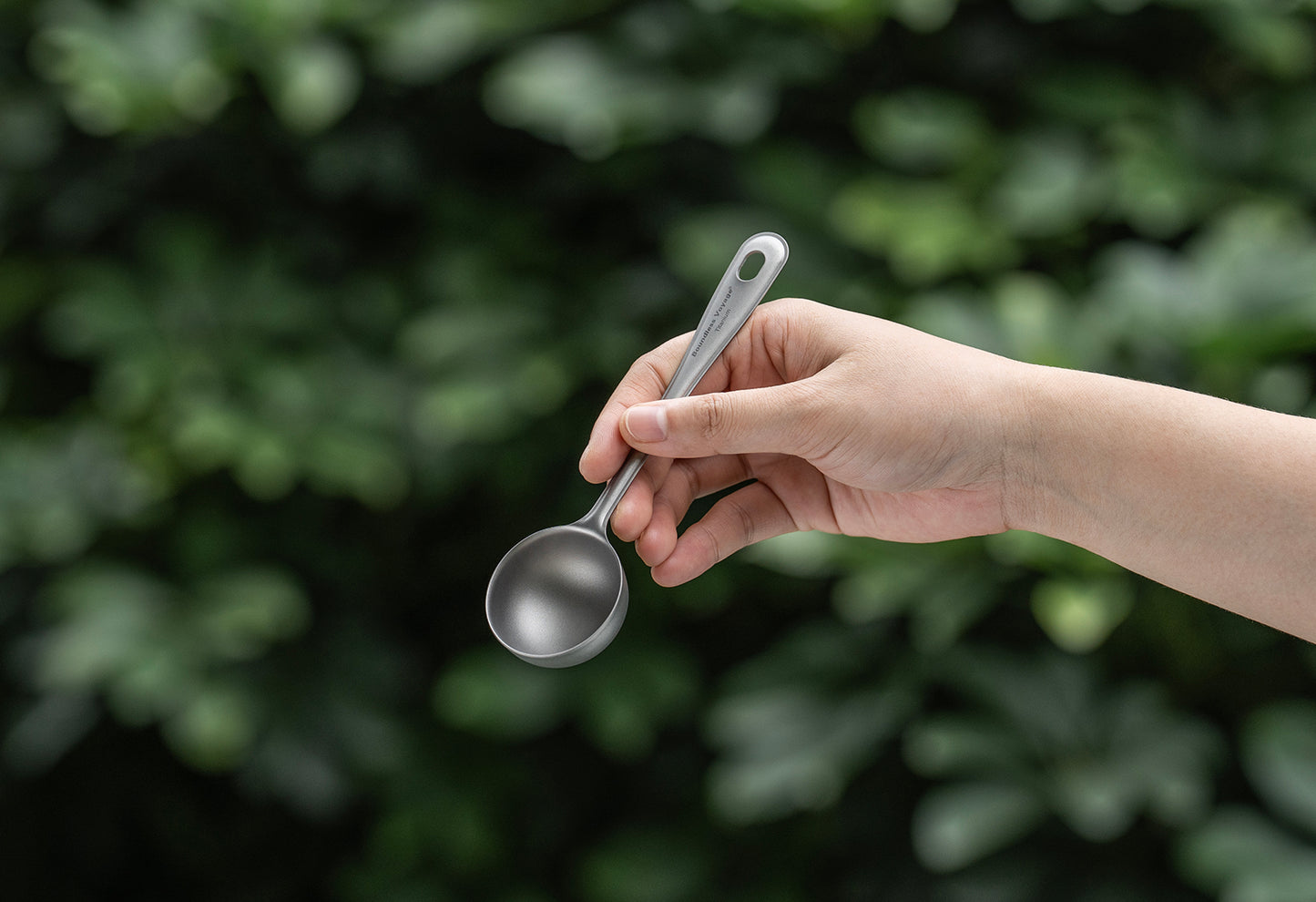 Boundless Voyage Titanium Coffee Scoop Ground Coffee and Beans Measuring Spoon Ice-cream Dessert Tea Sugar Spoon
