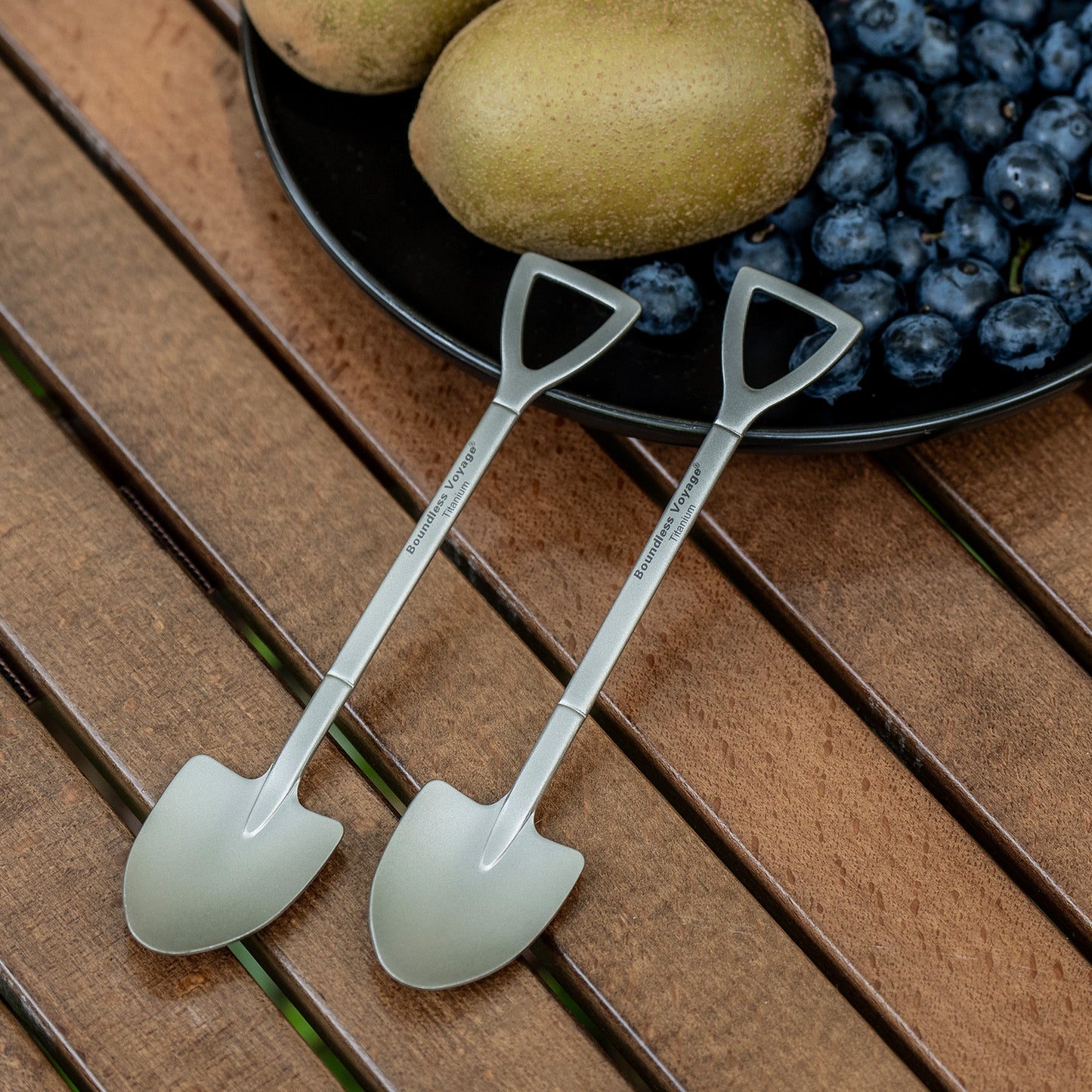 Boundless Voyage Mini Titanium Shovel Spoon – Lightweight, Durable & Cute Dessert Spoon for Ice Cream, Fruit, Camping & Home Use