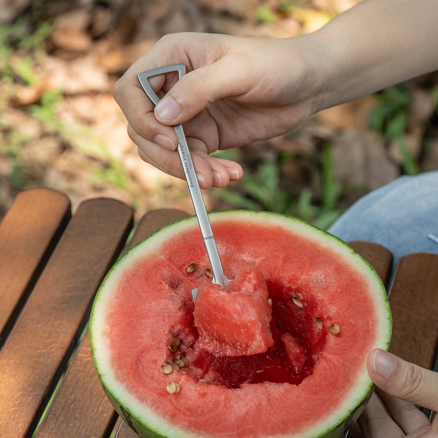 Boundless Voyage Mini Titanium Shovel Spoon – Lightweight, Durable & Cute Dessert Spoon for Ice Cream, Fruit, Camping & Home Use