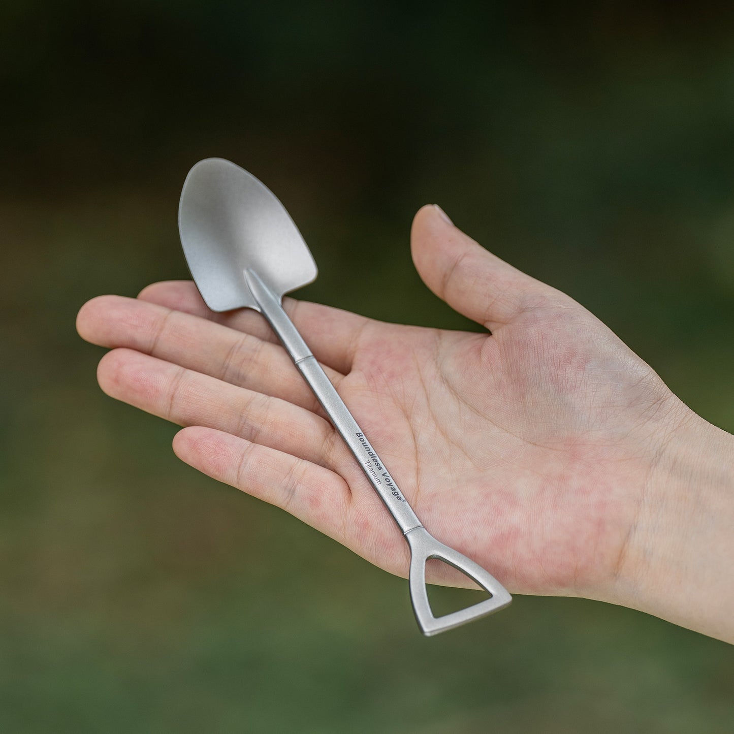 Boundless Voyage Mini Titanium Shovel Spoon – Lightweight, Durable & Cute Dessert Spoon for Ice Cream, Fruit, Camping & Home Use