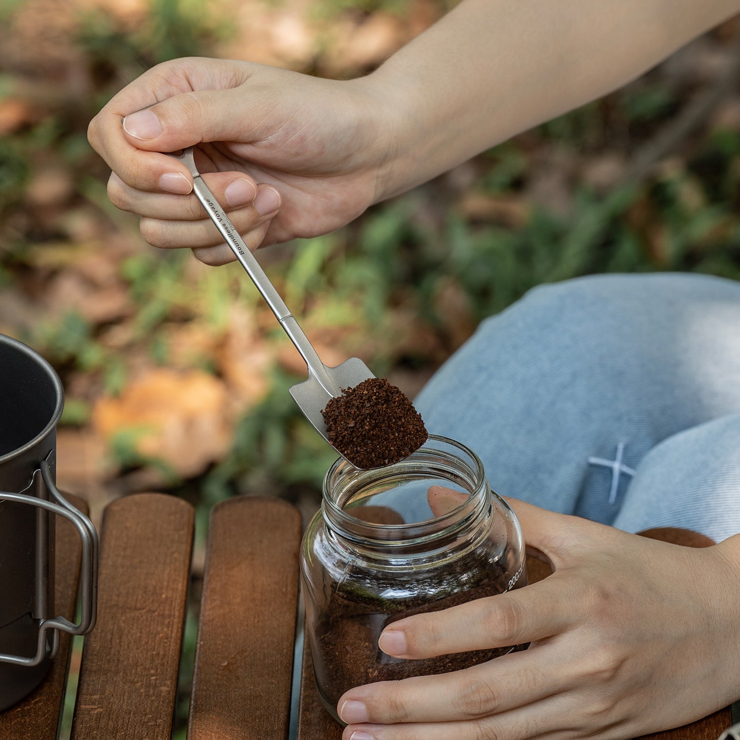 Boundless Voyage Mini Shovel-Shaped Titanium Spoon – Creative Lightweight Dessert Spoon for Outdoor & Home