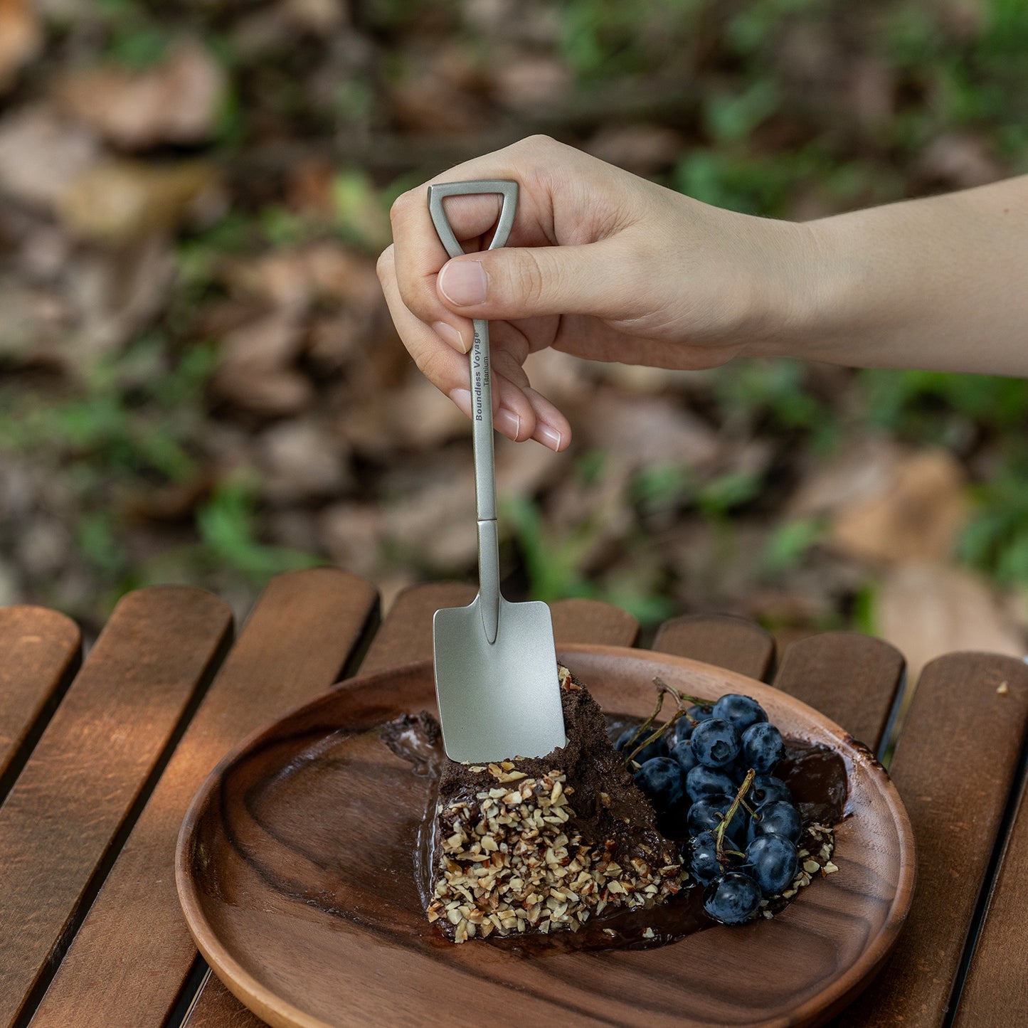 Boundless Voyage Mini Shovel-Shaped Titanium Spoon – Creative Lightweight Dessert Spoon for Outdoor & Home