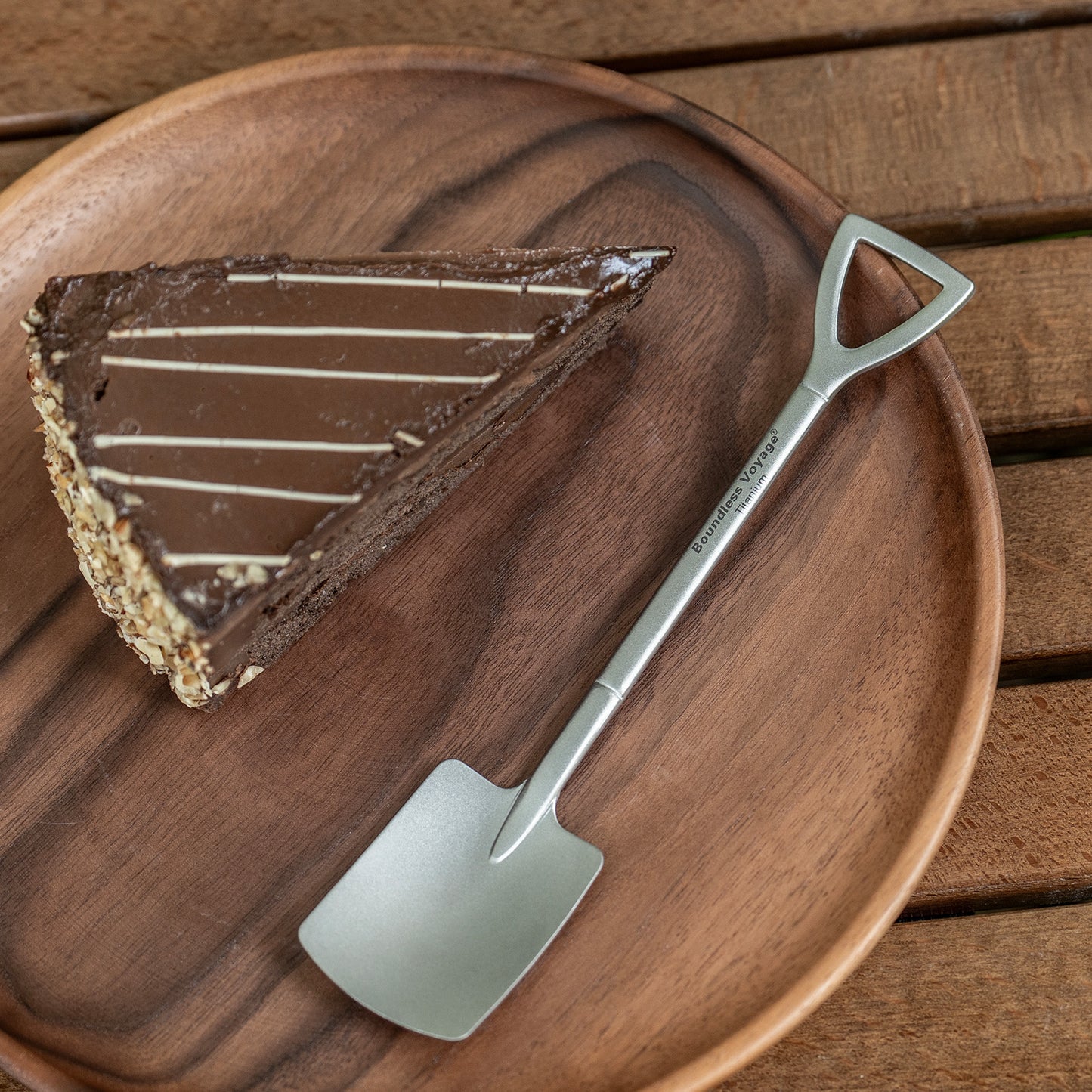 Boundless Voyage Mini Shovel-Shaped Titanium Spoon – Creative Lightweight Dessert Spoon for Outdoor & Home