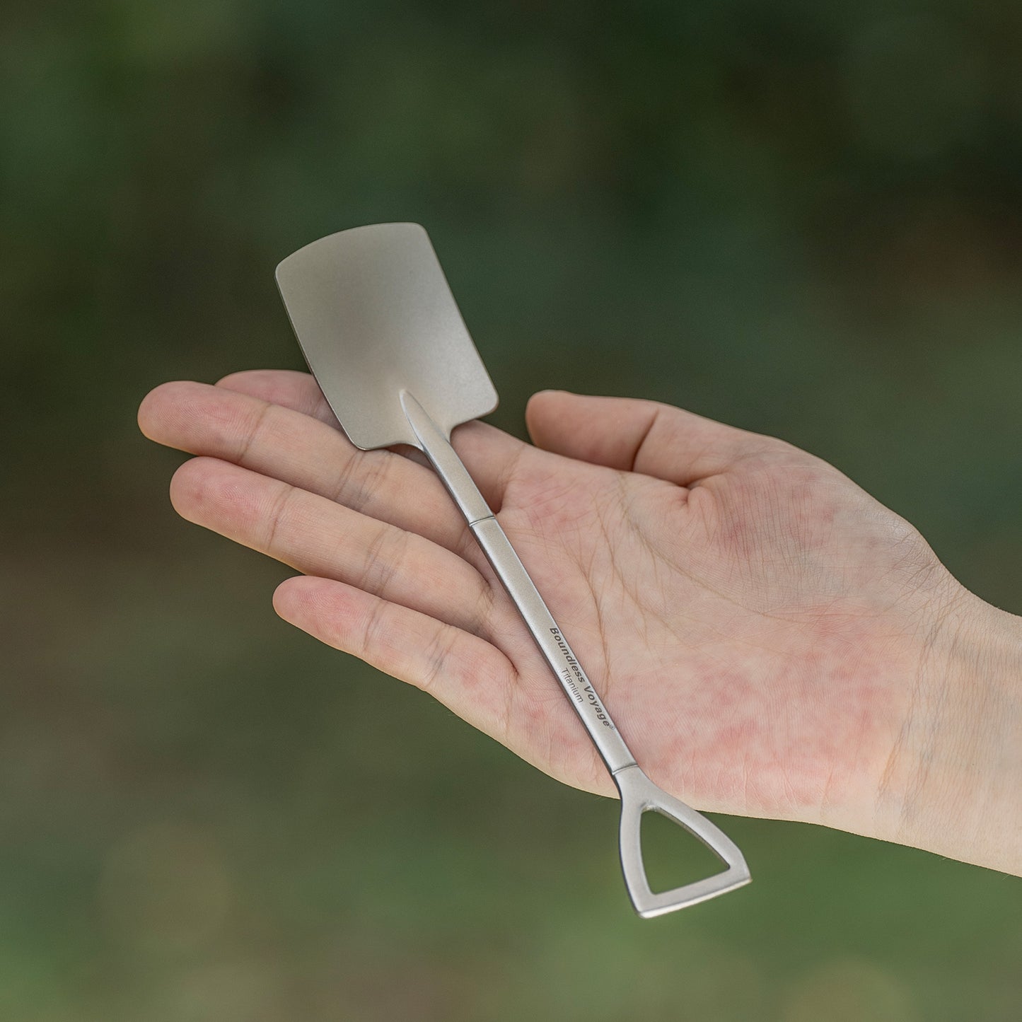 Boundless Voyage Mini Shovel-Shaped Titanium Spoon – Creative Lightweight Dessert Spoon for Outdoor & Home