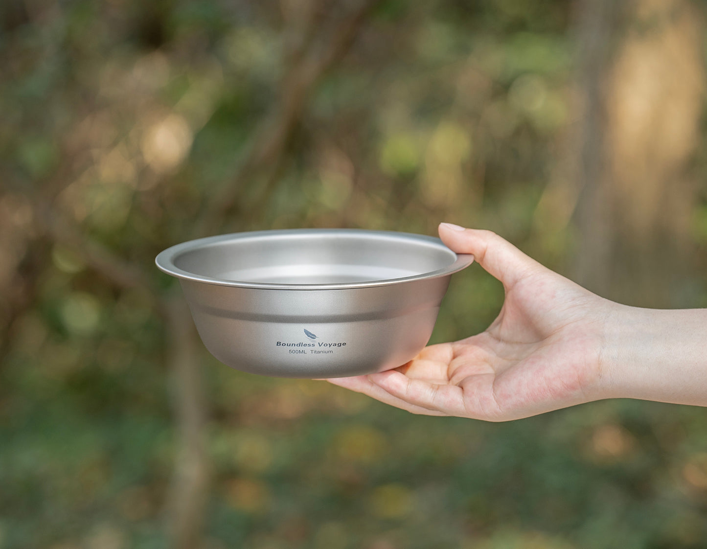 Boundless Voyage Titanium Bowl 500ml – Ultralight & Portable Camping Tableware for Outdoor Adventures