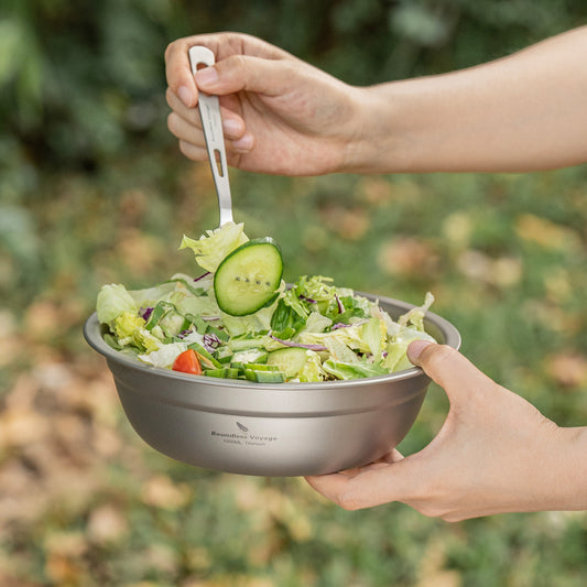 Boundless Voyage 1000ml Titanium Bowl – Eco-Friendly, Ultralight & Durable | TA1 Titanium Outdoor Camping Travel Tableware