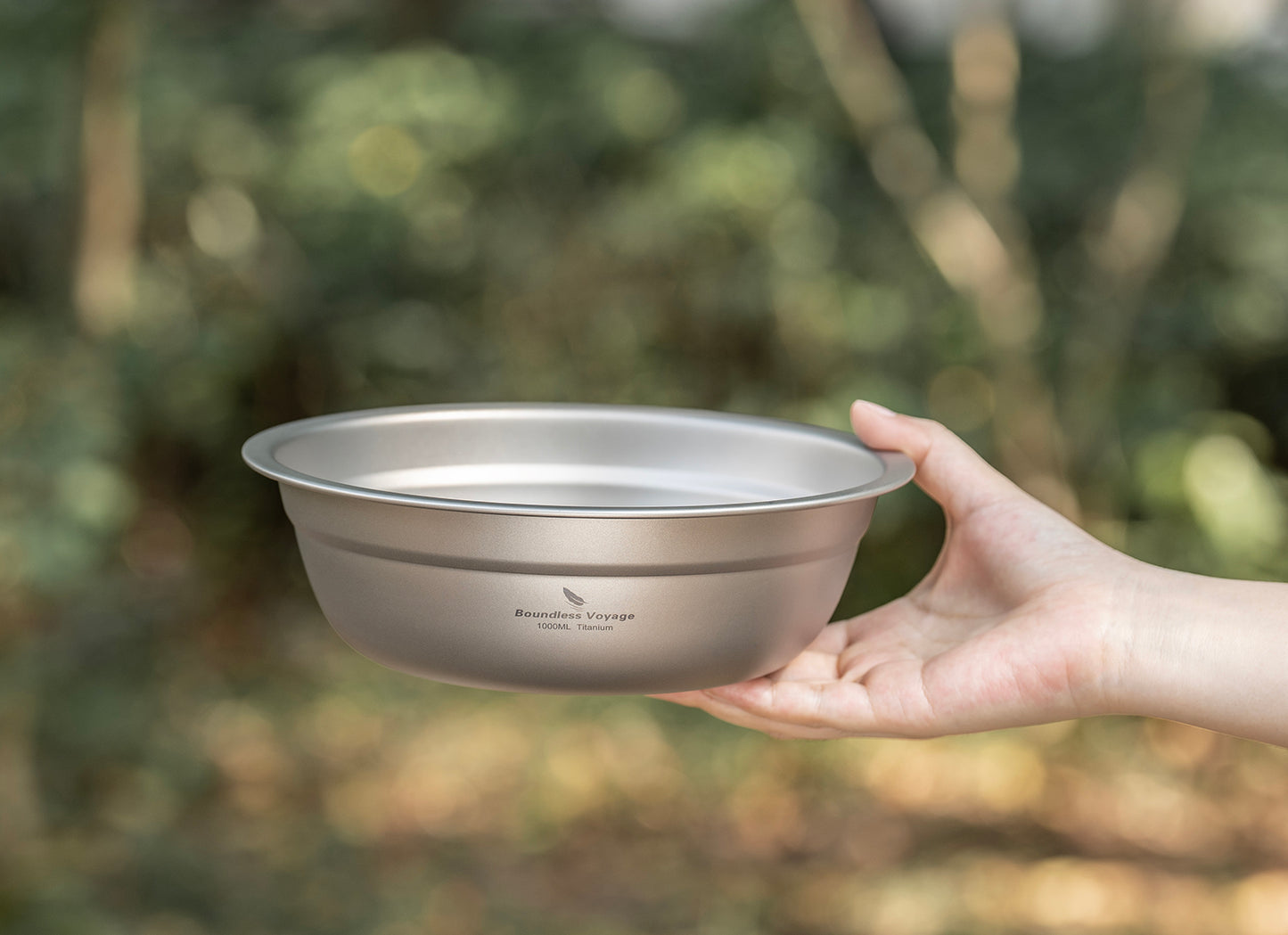 Boundless Voyage Titanium Bowl Rice Soup Salad Serving Bowl Ultralight Outdoor Camping Travel Durable Portable Tableware 1000ML
