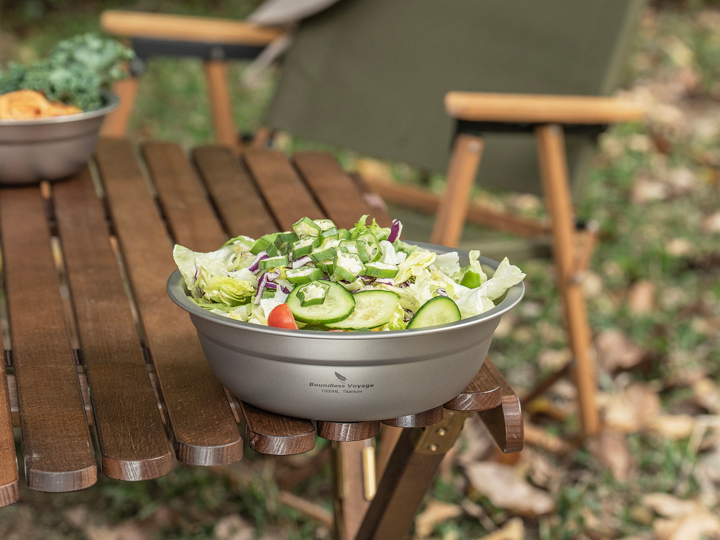 Boundless Voyage Titanium Bowl Rice Soup Salad Serving Bowl Ultralight Outdoor Camping Travel Durable Portable Tableware 1000ML