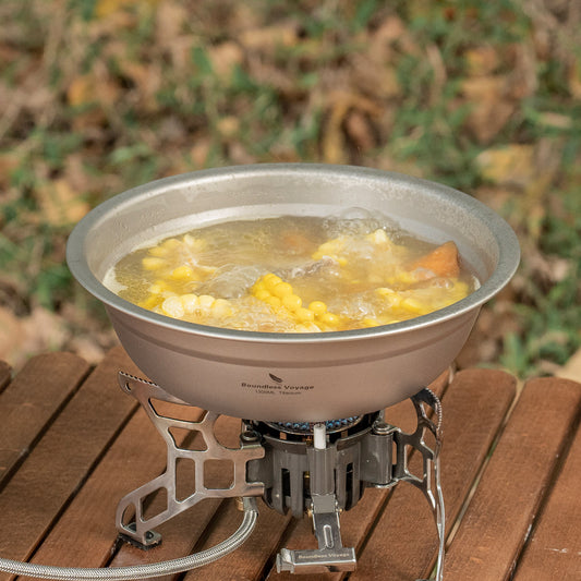 Boundless Voyage 1300ml Titanium Bowl – Eco-Friendly, Ultralight & Durable | Outdoor Camping, Travel & Portable Tableware