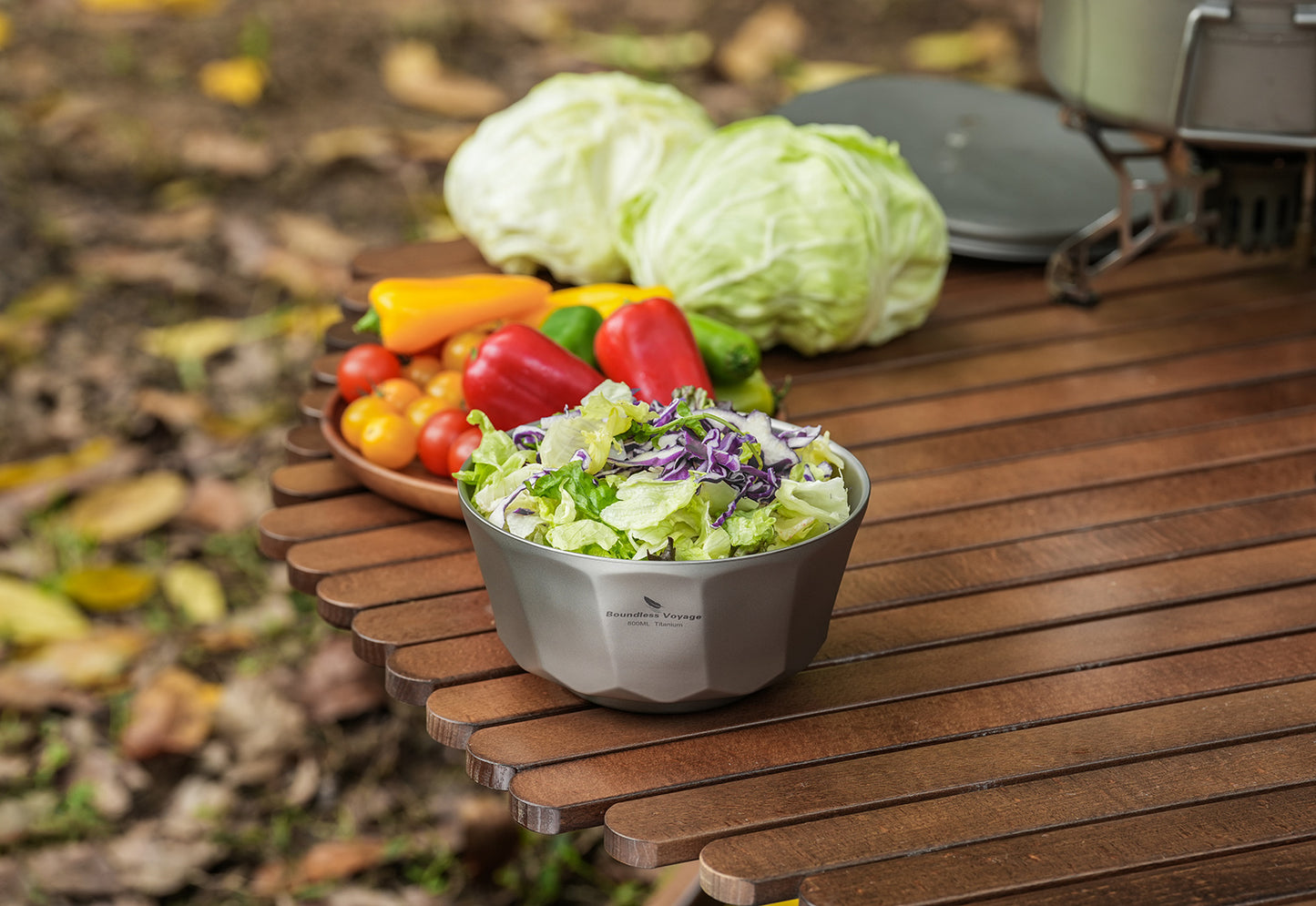 Boundless Voyage Titanium Double-Walled Bowl 800ml Anti-Scalding Lightweight, Rust-Proof, for Camping, Hiking, Outdoor & Home Use