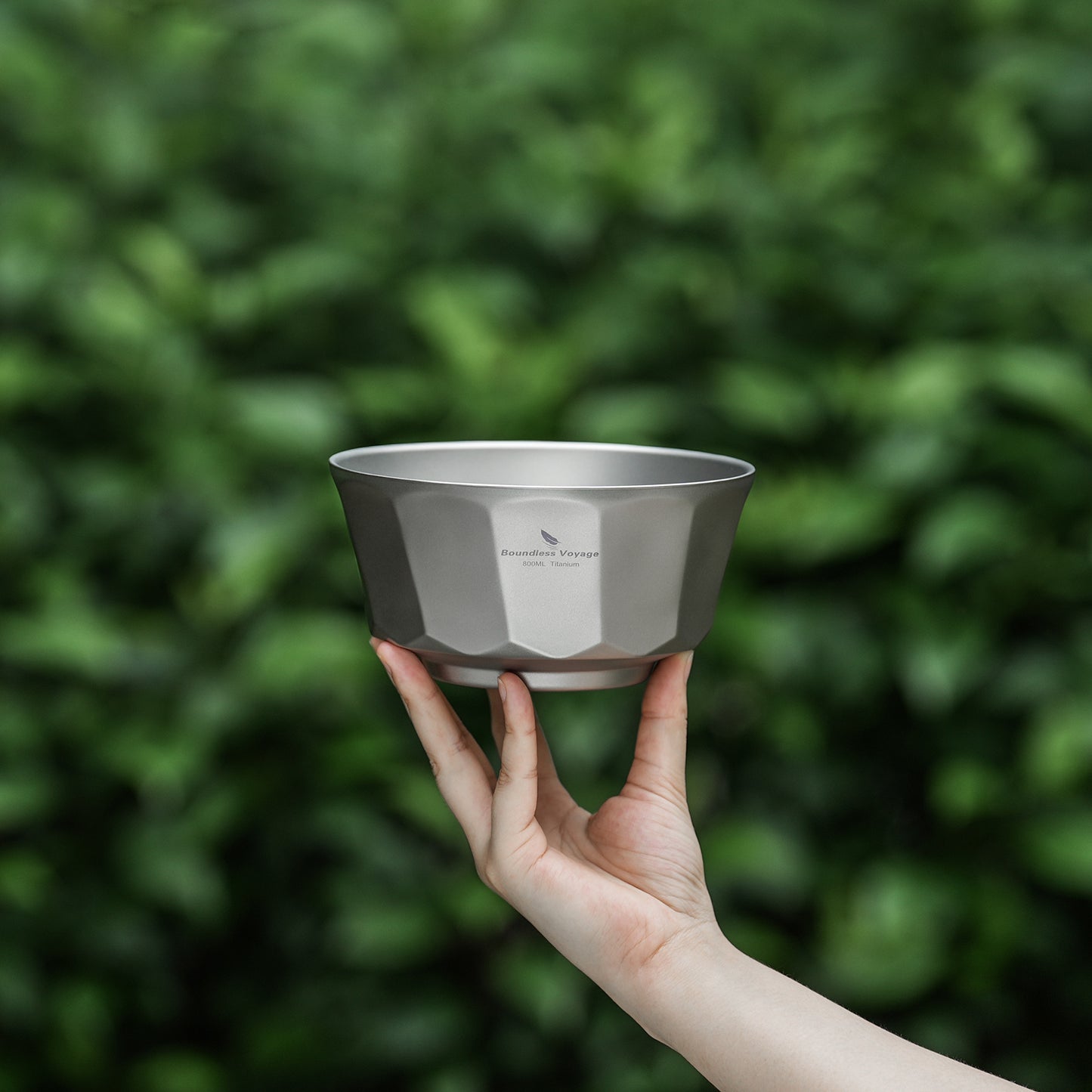 Boundless Voyage Titanium Double-Walled Bowl 800ml Anti-Scalding Lightweight, Rust-Proof, for Camping, Hiking, Outdoor & Home Use
