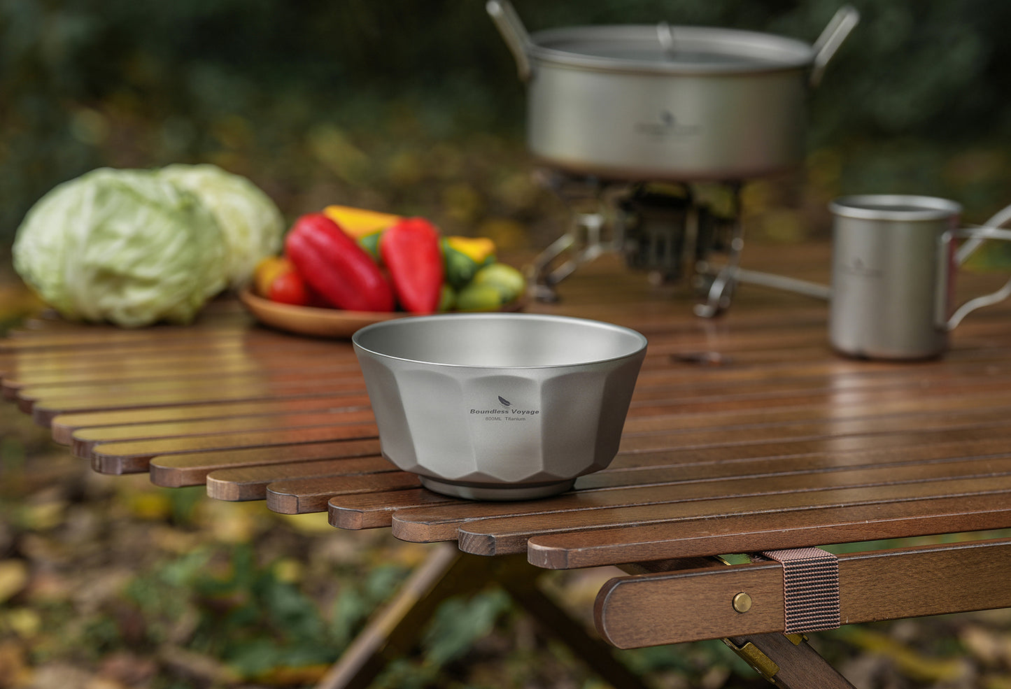 Boundless Voyage Titanium Double-Walled Bowl 800ml Anti-Scalding Lightweight, Rust-Proof, for Camping, Hiking, Outdoor & Home Use
