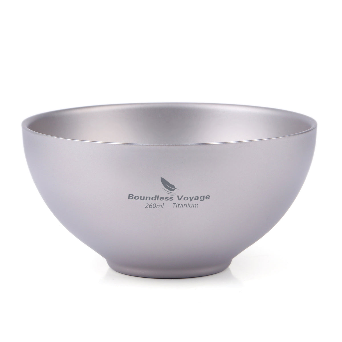 Boundless Voyage Titanium Double-Wall Bowl 260ml For Outdoor Camping Home Tableware Lightweight