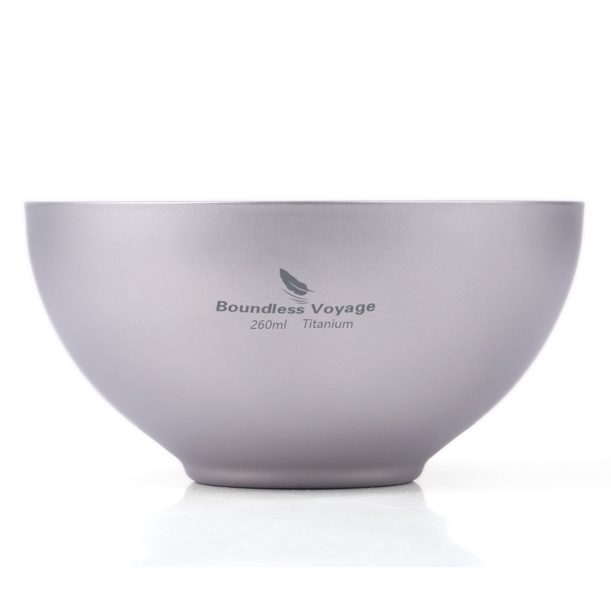 Boundless Voyage Titanium Double-Wall Bowl 260ml For Outdoor Camping Home Tableware Lightweight