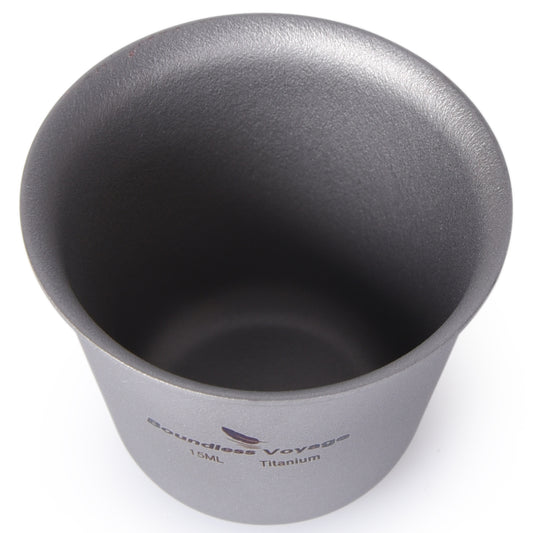 Boundless Voyage Titanium Mini Cup – Ultralight Wine / Tea / Sake Mug for Camping, Picnic, Travel & Outdoor Adventures