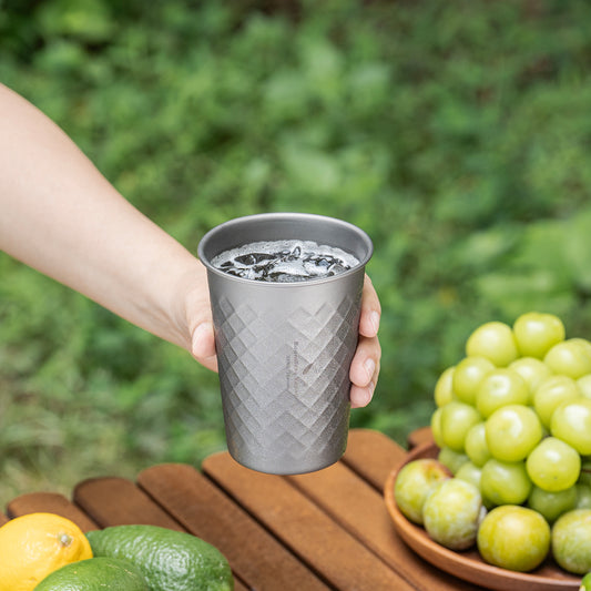 Boundless Voyage Titanium 300ml Stackable Cup – Ultralight Reusable Metal Drinking Glass for Beer, Juice, Camping & Outdoor Use