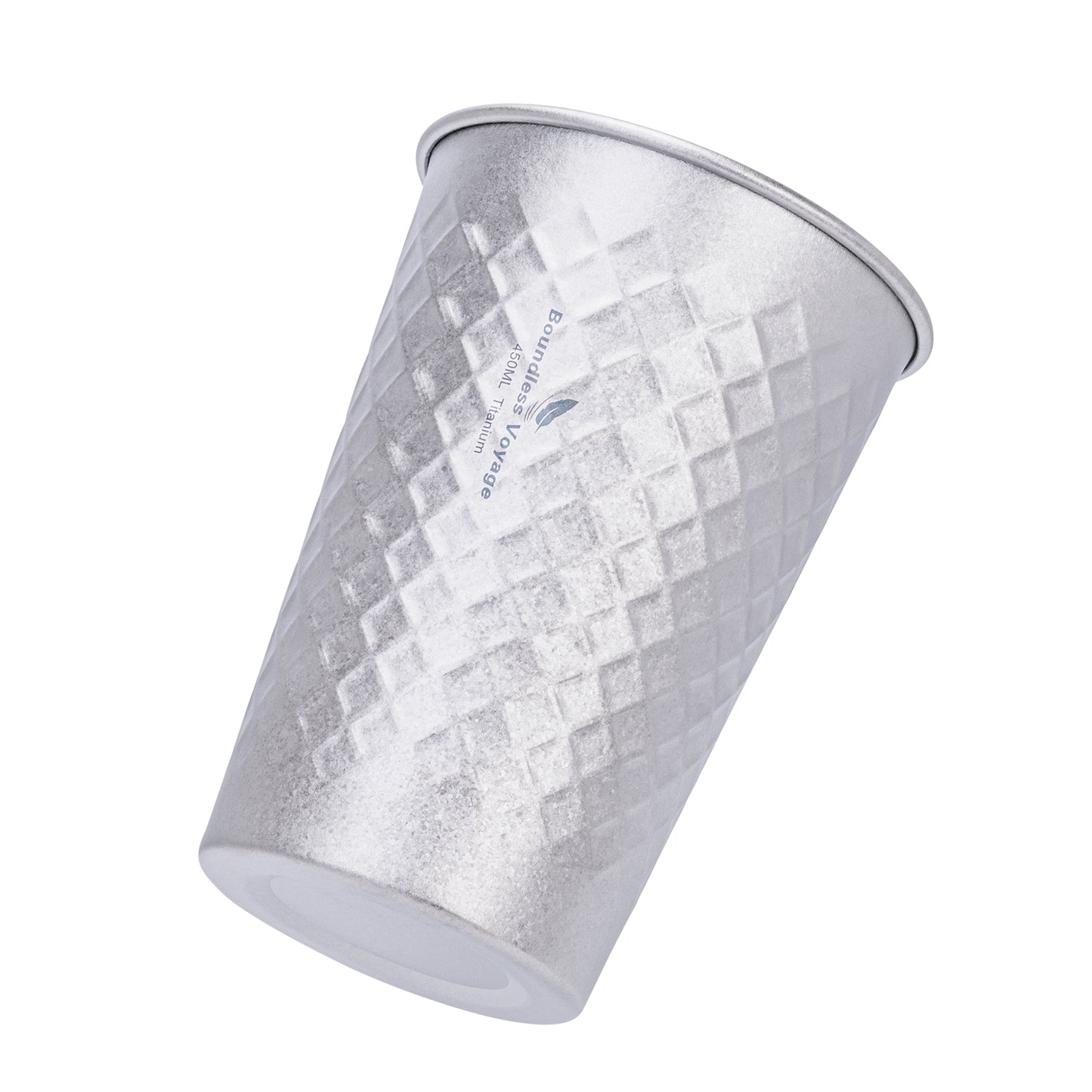 Boundless Voyage Titanium 450ml Stackable Cup – Premium Reusable Metal Drinking Glass for Beer, Juice, Camping & Outdoor Use