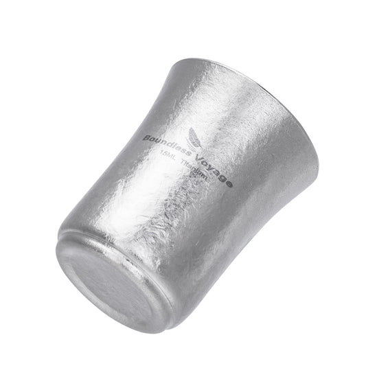 Boundless Voyage 15ml Titanium Sake Cup – Ultralight TA1 Titanium Shot Cup for Sake, Whiskey & Spirits