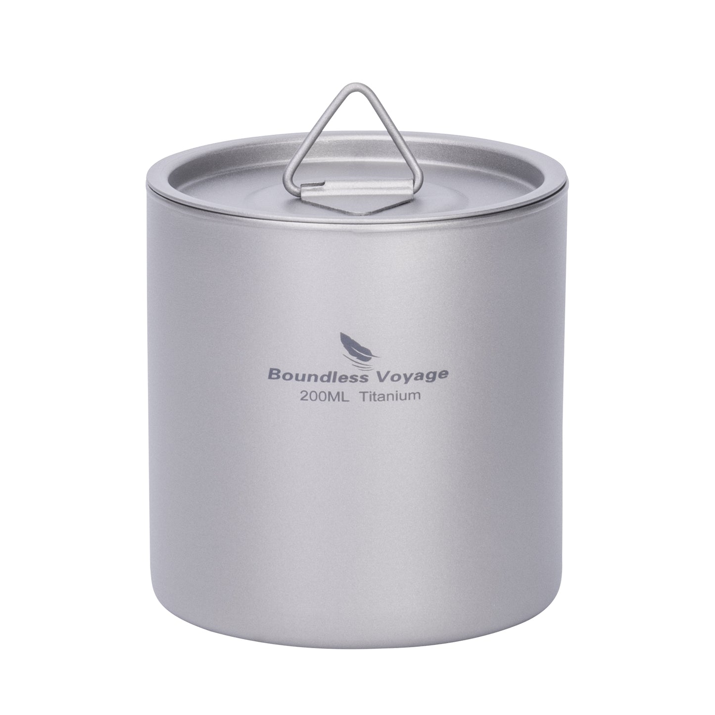 Boundless Voyage Titanium Double-wall Cup with Lid 200ml Ultralight Insulated Camping Mug