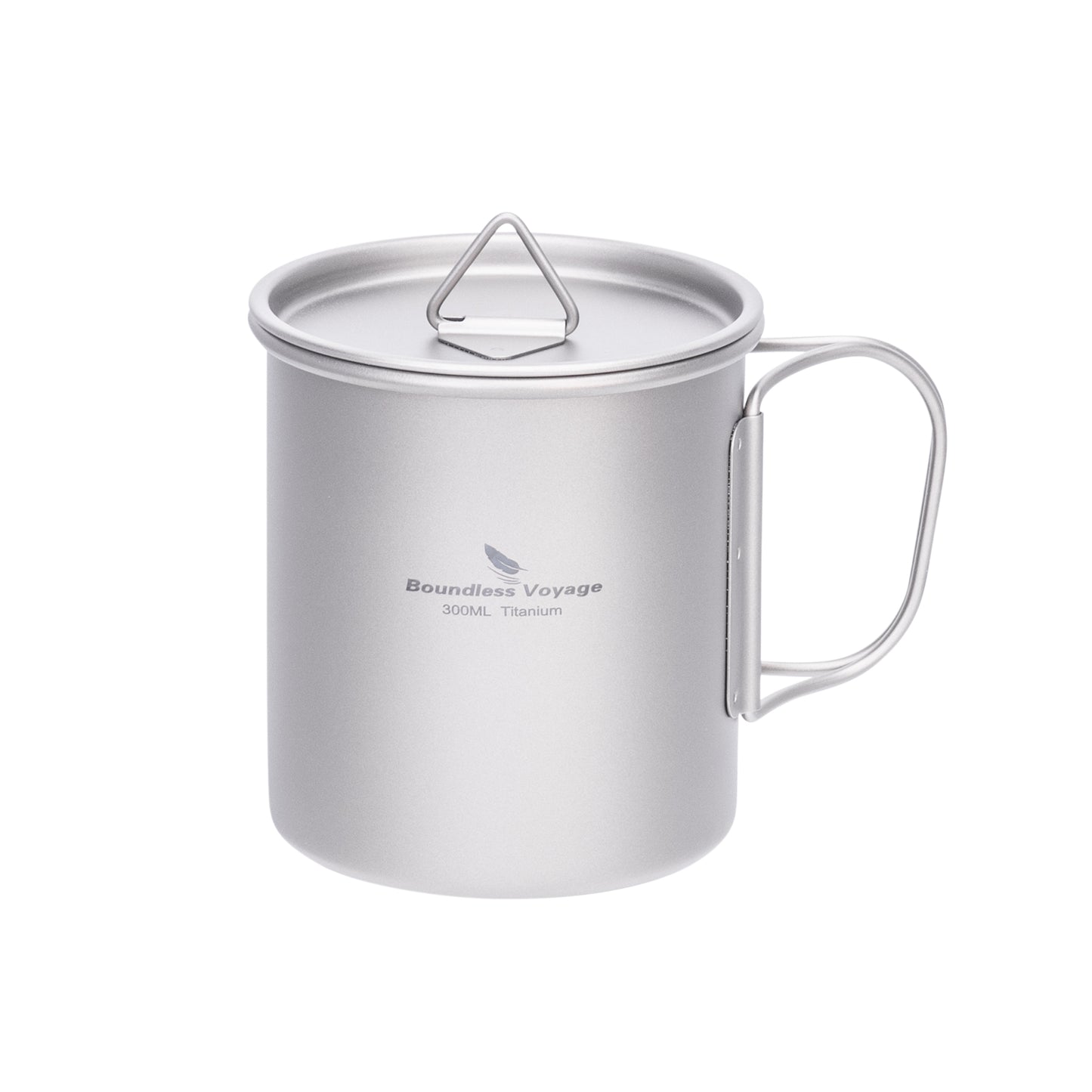 Boundless Voyage 300ml Titanium Camping Cup with Lid | Stackable Ultralight Mug Pot for Backpacking, Hiking & Travel | Durable Portable Outdoor Cookware