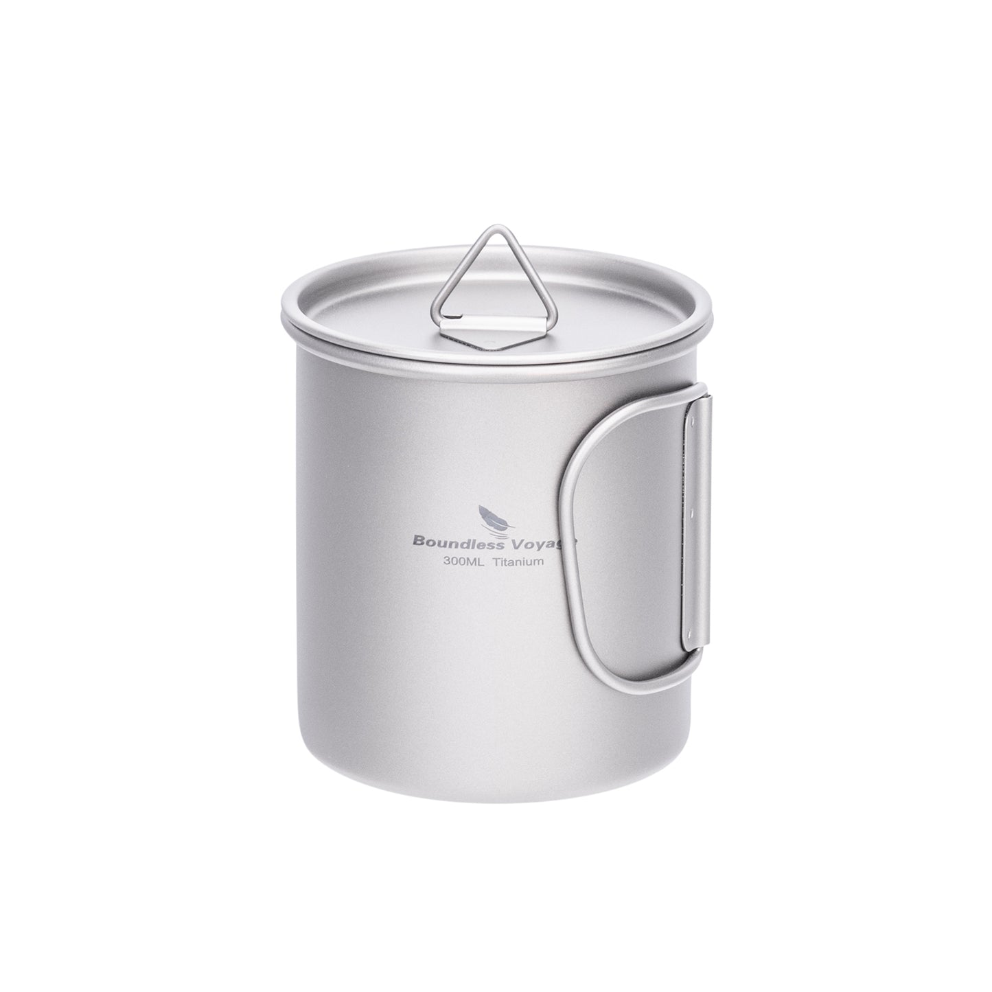 Boundless Voyage 300ml Titanium Camping Cup with Lid | Stackable Ultralight Mug Pot for Backpacking, Hiking & Travel | Durable Portable Outdoor Cookware